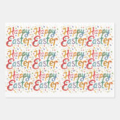 Modern Colorful Egg Pattern Easter Wrapping Paper (Voorkant)