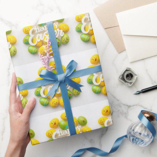 Modern Colorful Egg Pattern Easter Wrapping Paper Cadeaupapier (Geschenken)