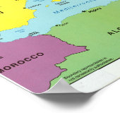 Modern Colorful Europe Map Poster (Hoek)