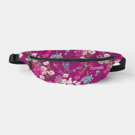 Modern Colorful Floral Pattern Purple Name Custom Heuptasje