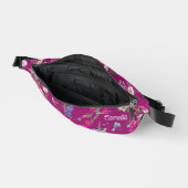 Modern Colorful Floral Pattern Purple Name Custom Heuptasje (Open)