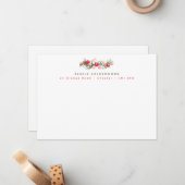 Modern Colorful Garland & Ornaments Holiday Notitiekaartje (Voorkant / Achterkant in situ)