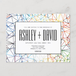 Modern Colorful Geometric Wedding Briefkaart