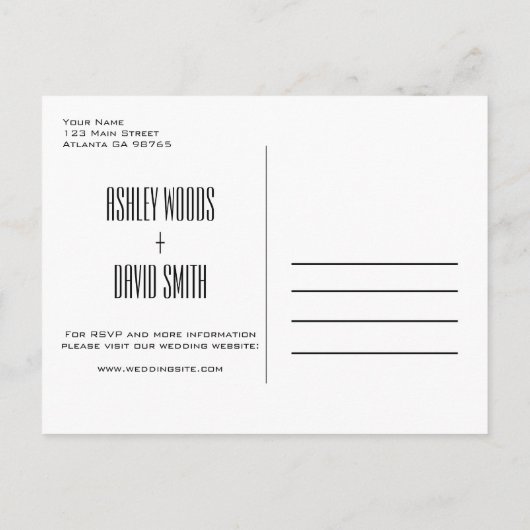 Modern Colorful Geometric Wedding Briefkaart (Achterkant)