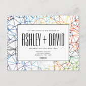 Modern Colorful Geometric Wedding Briefkaart (Voorkant)