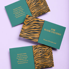 Modern Colorful Green Girly Visitekaartje