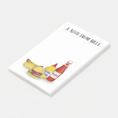 Modern Colorful Hamburger Hotdog Trendy Chic Post-it® Notes (Schuin)