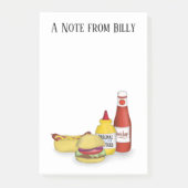Modern Colorful Hamburger Hotdog Trendy Chic Post-it® Notes (Voorkant)