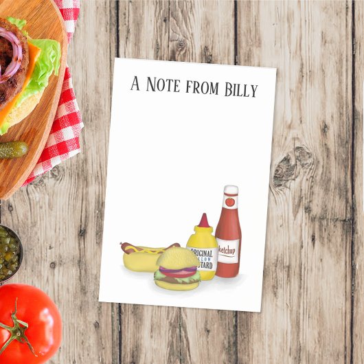 Modern Colorful Hamburger Hotdog Trendy Chic Post-it® Notes