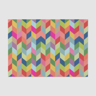 Modern Colorful Herringbone Tissuepapier
