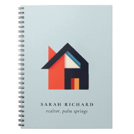 Modern Colorful House Logo Realtor Blue Red Orange Notitieboek