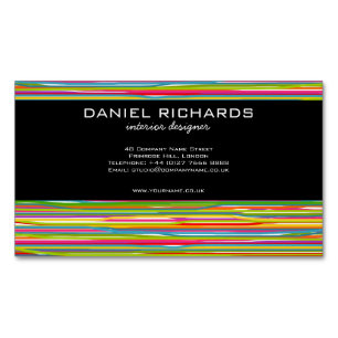 Modern Colorful Interior Designer Branding Visitekaartje Magneet