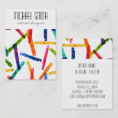 Modern Colorful Interior Designer Visitekaartje (Voorkant / Achterkant)