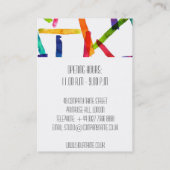 Modern Colorful Interior Designer Visitekaartje (Achterkant)