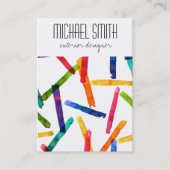 Modern Colorful Interior Designer Visitekaartje (Voorkant)