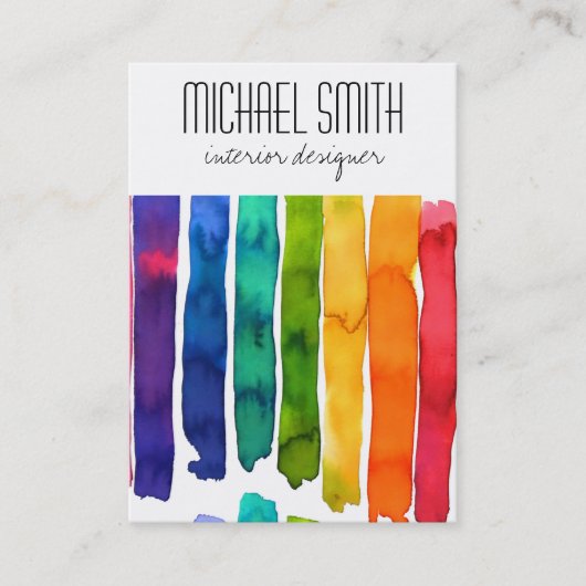 Modern Colorful Interior Designer Visitekaartje (Voorkant)