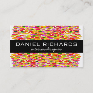 Modern Colorful Interior Designer Visitekaartje