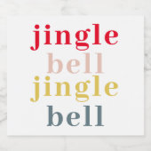 Modern Colorful Jingle Bell Jingle Bell Bier Etiket (Enkel label)