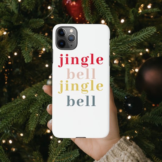 Modern Colorful Jingle Bell Jingle Bell iPhone Hoesje