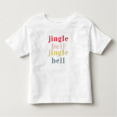 Modern Colorful Jingle Bell Jingle Bell Kinder Shirts (Voorkant)