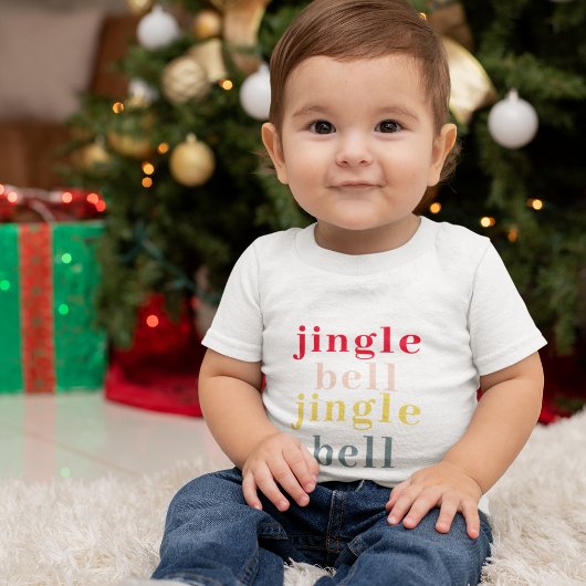 Modern Colorful Jingle Bell Jingle Bell Kinder Shirts
