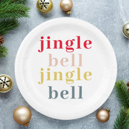 Modern Colorful Jingle Bell Jingle Bell Papieren Bordje