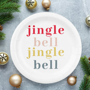 Modern Colorful Jingle Bell Jingle Bell Papieren Bordje