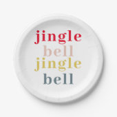 Modern Colorful Jingle Bell Jingle Bell Papieren Bordje (Voorkant)