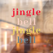 Modern Colorful Jingle Bell Jingle Bell Raamsticker (Vel 2)