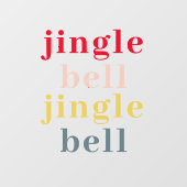 Modern Colorful Jingle Bell Jingle Bell Raamsticker (Vel)