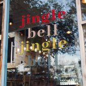Modern Colorful Jingle Bell Jingle Bell Raamsticker
