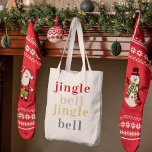 Modern Colorful Jingle Bell Jingle Bell Tote Bag<br><div class="desc">Introductie van ons moderne kleurrijke Jingle Bell Jingle Bell-product,  exclusief verkrijgbaar bij Zazzle! Maak je feestdagen extra speciaal met deze vrolijke en stijlvolle jingle bells van Zazzle. Bestel nu en maak je klaar om in het seizoen te bellen met een vleugje kleur en heel veel plezier!</div>
