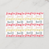 Modern Colorful Jingle Bell Jingle Bell Visitekaartje (Voorkant)