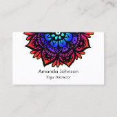 Modern Colorful Mandala Yoga Instructor Visitekaartje (Voorkant)