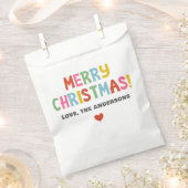 Modern Colorful Merry Christmas Bedankzakje (Geknipt)