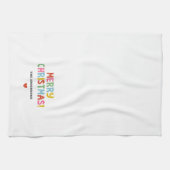 Modern Colorful Merry Christmas Theedoek (Horizontaal)