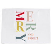 Modern Colorful Merry en Bright | PRETTIGE FEESTDA Groot Cadeauzakje (Voorkant)