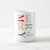 Modern Colorful Merry en Bright | PRETTIGE FEESTDA Koffiemok (Center)