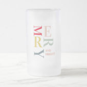 Modern Colorful Merry en Bright | PRETTIGE FEESTDA Matglas Bierpul (Center)