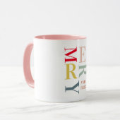 Modern Colorful Merry en Bright | PRETTIGE FEESTDA Mok (Voorkant links)