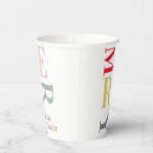 Modern Colorful Merry en Bright | PRETTIGE FEESTDA Papieren Bekers (Rechts)
