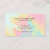 Modern Colorful Pastel Ombre Visitekaartje (Achterkant)