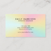 Modern Colorful Pastel Ombre Visitekaartje (Achterkant)