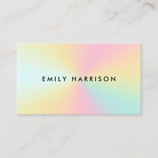 Modern Colorful Pastel Ombre Visitekaartje (Voorkant)