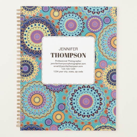 Modern Colorful Personalized Geometric Planner (Voorkant)