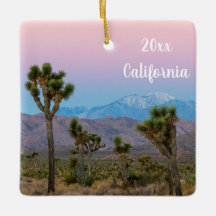 Modern Colorful Pink and Blue Joshua Tree Souvenir