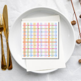 Modern Colorful Plaid Baby Shower Theme Servet