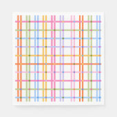 Modern Colorful Plaid Baby Shower Theme Servet (Voorkant)