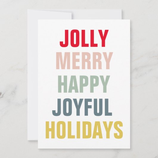 Modern Colorful Prettige feestdagen (Voorkant)