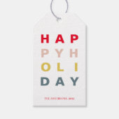 Modern Colorful Prettige feestdagen Cadeaulabel (Voorkant)